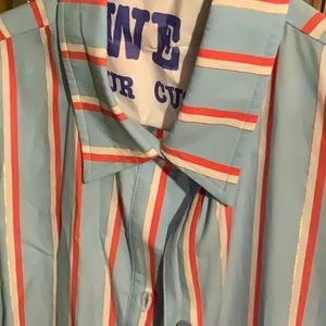 Finley button down shirt. Blue and orange